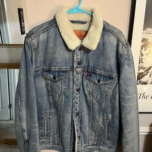 Levi’s denim fur jacket